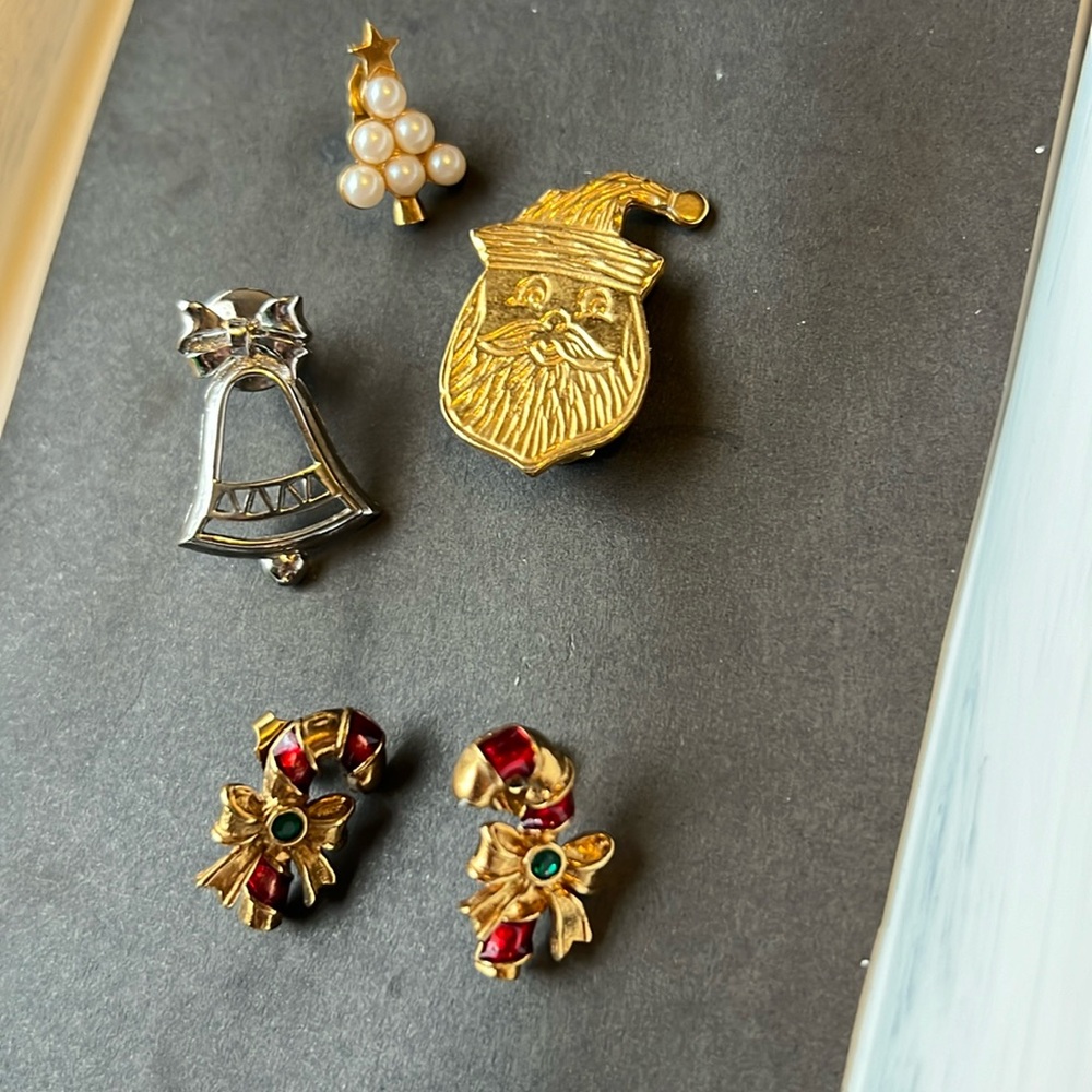 Christmas Pin and Earring Collection